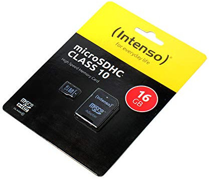 Memory Card 16GB compatible with Blackmagic Pocket Cinema Camera 4K, microSDHC, Class 10, HighSpeed, +SD Adapter