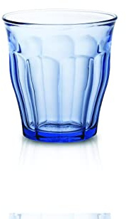 Duralex Lot de 6 verres Picardie Made in France en verre, 17,5 ml, bleu marine