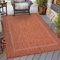 HomebyHome In & Outdoor Teppich Wetterfest Sisal Optik Kupfer 80x150 cm Läufer - Balkon Teppich Wasserfest, Waschbar, Flachgewebe - Ideal für Küchenläufer, Camping, Garten und Terrasse
