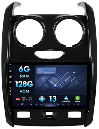 6G+128G Android 14 Autoradio GPS Navi Für Renault Duster 2015-2020 Unterstützen DSP Carplay WiFi 4K Video 360-Kamera Bluetooth 5.0 WiFi 2 Din 9 Zoll IPS Octa Core