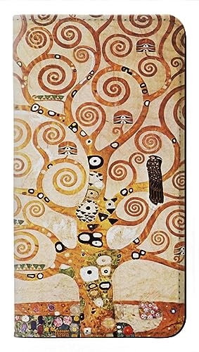 The Tree of Life Gustav Klimt Flip Hülle Tasche Klappetui für iPhone 15 Pro