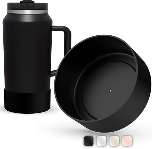 Jmoe USA Boot for 64oz Stanley Quencher H2.0 FlowState Tumbler With Handle | BPA Free Silicone | Sleeve Protector for Bottom of Cup | Protects Against Dents & Scratches (Black)