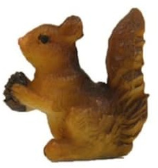 FADEDA Eichhörnchen/Höhe:3 cm/handbemalt/detailgetreue Krippen Figuren - Weihnachten Tisch Dekoration Krippe Zubehör