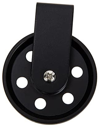 Amosfun Vintage Schwarze Umlenkrolle für Pendelleuchte Robuste Eisenrolle für Wandlampen Retro Design Einfache Installation DIY Beleuchtungszubehör