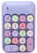 Goshyda Pavé Numérique sans Fil, 18 Touches, 2,4 GHz, Clavier Numérique sans Fil, Style Rétro, Rond, avec Récepteur USB, Touches de Raccourci, Veille Automatique, (Thème Violet)