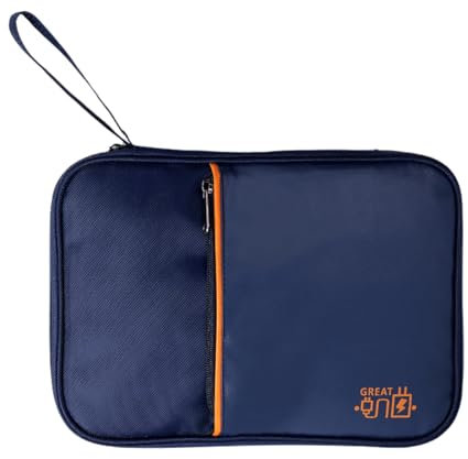 FAVORTALK Cable Organiser Travel Portable Electronics Accessories Bag Waterproof Accessories for Cables Powerbank Tablet Earphone SD Card, Navy Blue B21713