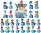 Tortendeko Kindergeburtstag, 24 PCS Cupcake Topper und 1 PCS Happy Birthday Tortendeko, Cake Topper Geburtstag, Kuchen Dekorationen, Geburtstagsparty Dekorationen Junge und Mädchen