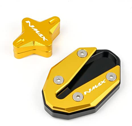 Motorrad Seitenständer Auflagevergrößerung Pad Für Y-AMAHA NMAX 155 125 NMAX125 NMAX155 2020–2022 Ständer-Zubehör, CNC-Seitenständer-Verlängerungspolster Und Stützsäulen-Hilfsmittel ( Farbe : SSC gold