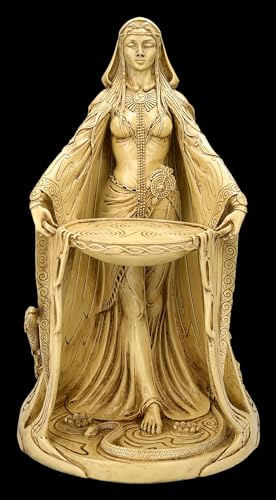 Danu Figur 41 cm groß - Muttergöttin keltisch beige, Deko Statue Wicca Magie