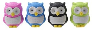 KUNFOWL 12 Stück bunte Eulen-Radiergummis für Kinder, 3D-Tier-Design, lustige Radiergummis zum Auseinandernehmen für Schulbedarf, Preis, Geschenke, Partygeschenke