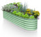 Hortem Raised Beds for Garden, 240 * 60 * 45cm, Deep Large Metal Raised Planter Outdoor for Free Assembly with Ease, Galvanized Raised Garden Bed for Vegetables, Flowers and Herbs，Green