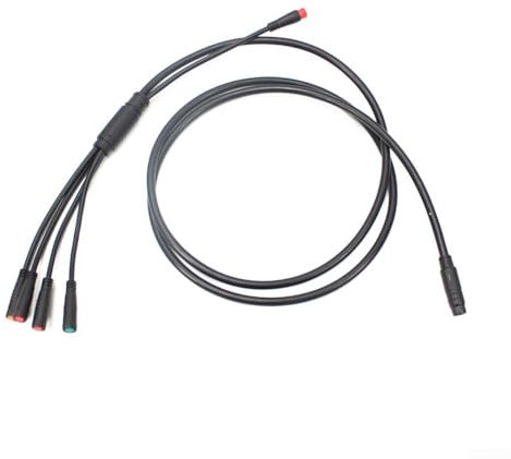 E-Bike Waterproof Cable, 1T5 Multi-Voltage 1.53m For KT Controllers Display Throttle Brake Connectors Black Main Wire