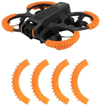 Houjunor Propellerschutz für DJI Avata 2, weicher und leichter TPU Anti-Kollisions Shockproof propellers Stoßstange Bumper Ring für Avata 2, Propeller Schutzhülle Zubehör für Drohnenzubehör(Orange)