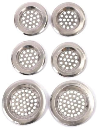 6 pcs Filtro Fregadero Cocina. Rejilla desague Fregadero bañera Lavabo o bidé. Juego Varios tamaños 7.5 y 6 cm para Cocina y baño en Acero Inoxidable