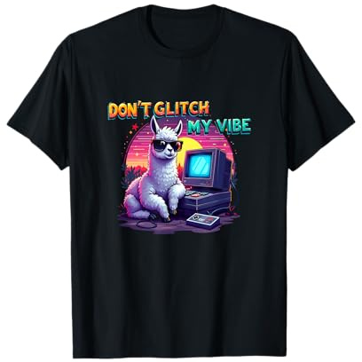 Don't Glitch my Vibe - Retro Gaming Alpaka T-Shirt