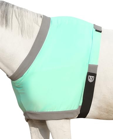 Harrison Howard Coperte per la cura del cavallo, protezione per spalle anti-sfregamento per cavalli, copertura per spalle in nylon leggero elasticizzato con imbottitura in pile, previene lo
