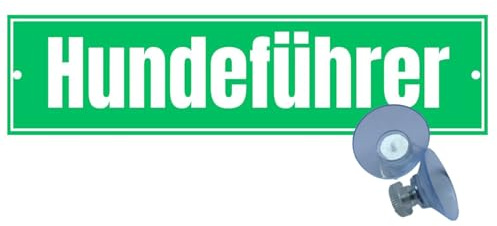 Olanmarp Hundeführer Saugnapfschild – Warnschild, Made in EU