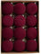 Set di 12 palline floccate, in velluto vintage rosso e oro, decorazione per albero di Natale floccata bordeaux, grandi palline decorative infrangibili da appendere per ghirlande natalizie