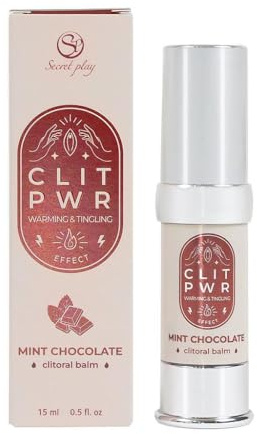 Clit Pwr Orgasmic Gel Vibrating Liquid with Heat Effect Mint Flavor Chocolate 15ml Secret Play