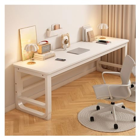 Escritorio de oficina en casa Tocador de escritorio doble Simple for ordenador, escritorio todo en uno, escritorio largo pequeño for el hogar, mesa de estudio for estudiantes, escritorio de escritura