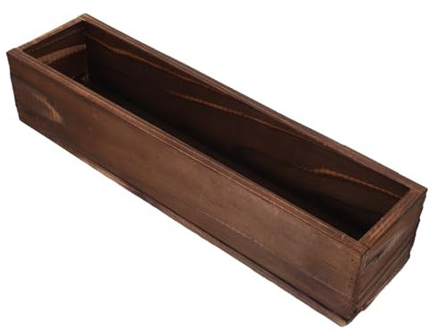 GANAZONO Maceta Rectangular De Madera para Suculentas y Vegetales Caja De Jardín para Balcón y Patio Decorativa y Duradera para Exteriores y Decoración De Porches