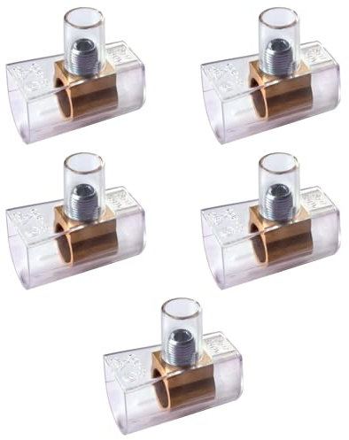 5 Morsetti unipolari, sezione 35mm² 35mmq, morsetto per cablaggio forbox, campanelle, in policarbonato e ottone, per scatole di derivazione, portata 450V 125A