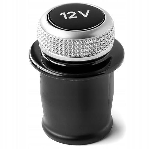 Bohaner Cigarette Lighter Cover Chrome 12V Cigarette Lighter Power Port Outlet Socket Cover Cap Cigarette Lighter Socket Lid 8W0919311 4H0919311 For A3 A4 A5 Q2 Q7