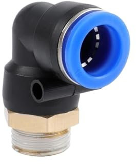 ZZAYGESY 1 connettore pneumatico a forma di L, filettatura ad aria, raccordo ad innesto rapido (PL4,04)