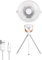 AVEKI Portable Camping Fan, Battery Operated Small Powered Fan with Tripod&Hooks,360° Rotate Personal Fans with LED Light,Rechargeable Fans with Dual Charging Ports for Tents Travel Outdoor (White)