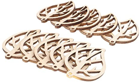 SHINEOFI 10stücke Teiliges Diy Holzblätter Zum Basteln Unvollendete Holzschnitte in Blattform Kreative Holzdekoration Für Scrapbooking Und Bastelprojekte
