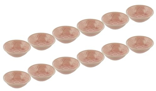 BUTLERS Schale 60ml 12er Set Dipschalen Set SUMATRA Steinzeug Geschirr Snackschalen | für Desserts Beilagen Sojasauce | Exotisch & gemustert | Mikrowellen- & spülmaschinenfest