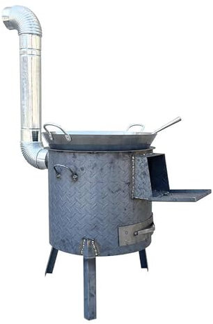 Poêle à bois portable, plaque d'acier gaufrée sans fumée pour chauffage intérieur et extérieur de camping