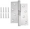 Bisagras de puerta de acero inoxidable fiables para varias puertas izquierda y derecha (4 pulgadas izquierda)