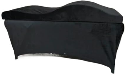 LHSJYG Massageliege Schönheitssalon Gebogene Verlängerung Wimpernbettauflage Samt Massagetisch Wimpernmatratze Bett for Schönheitssalon(Black Set)