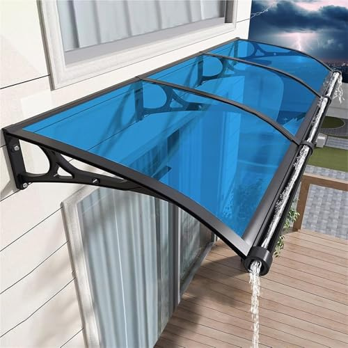 Tenda da sole in policarbonato, facile da montare, protezione da raggi UV, pioggia/neve, per veranda e patio, larghezza 80 x 260 cm