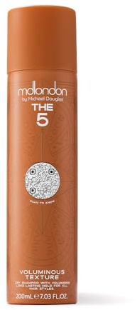 mdlondon THE 5 Dry Shampoo & Texture Spray, 200ml | Instant Hair Volume & Grip for All Hair Types, Adds Lift, Texture & Hold on Day 1, 2 or 3 Hair
