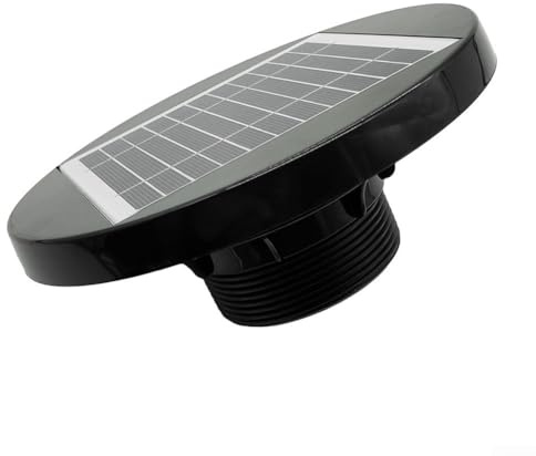 Ventilateur de toit solaire 200 mm silencieux pour caravane, bateau, serre, abri de jardin