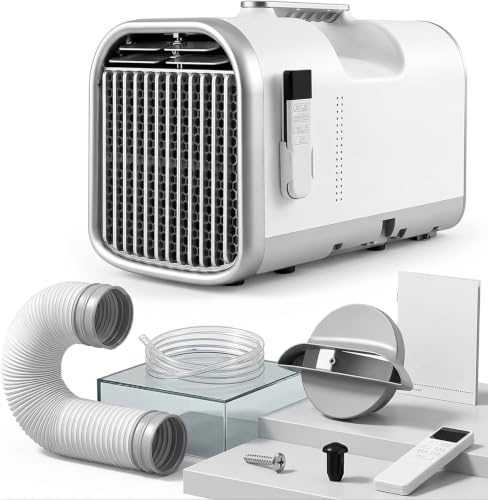Lakenbroade Aire Acondicionado portátil de Doble Manguera (220 V), enfría rápidamente. 4500BTU
