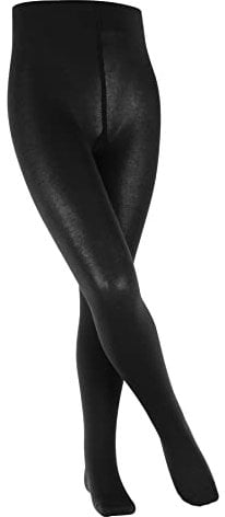 FALKE Cotton Touch K TI opaques unis 1 paire, Collants Mixte enfant, Noir (Black 3000), 110-116