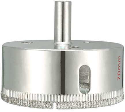 sourcingmap Foret Scie Cloche enduit de diamant de 70 mm Trépan pour verre porcelaine roche marbre carreaux céramique