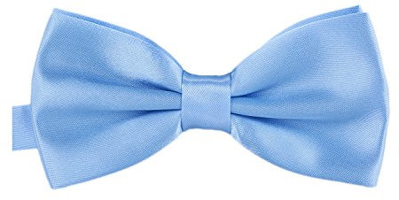 Sophie & Jules Fliege Schleife gebunden und verstellbar mit Hakenverschluß 12 x 6 cm Hellblau