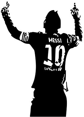 Nicedeal Wall Stickers, Wall Art, Wall Stickers, 56 x 40 cm, Messi for the Home, Bedroom, Office, Wall Paper for Boys and Girls Home Deco