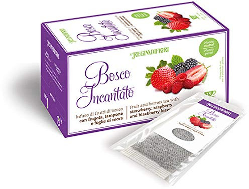 6 confezioni Infuso BOSCO INCANTATO Regina di Fiori 15 filtri - Nuova Ricetta Infuso ai Frutti di Bosco con fragola, lampone e foglie di Mora