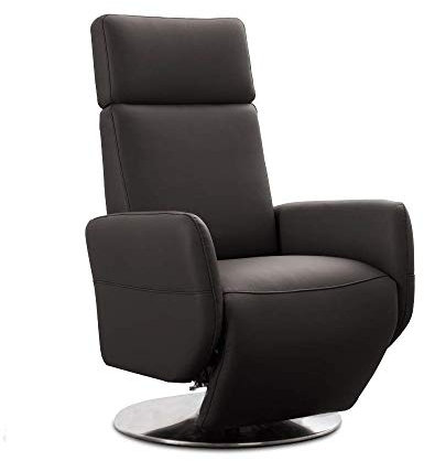 Cavadore TV-Sessel Cobra / Fernsehsessel mit 2 E-Motoren und Akku / Relaxfunktion, Liegefunktion / Ergonomie L / 71 x 112 x 82 / Echtleder Mokka