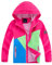 YOUNGSOUL Kinder Regenjacke mit Farbblock Mädchen Jungen Softshelljacke Übergangsjacke Win und Wasserdicht Windjacke mit Kapuze Rose DE: 134-140 (Herstellergröße 140)