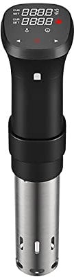 Fityou Sous Vide Stick, Wasserdicht Sous Vide Garer, 1100W Präziser Temperatureinstellung und digitaler Timer, Ultra leise, Edelstahl, LCD Touch Display (25 °C bis 95 °C)