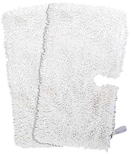 BuyParts 2 Pack Shark Replacement Microfiber Washable Steam Mop Pads Cleaning Pads For Shark S3601 and S3901, White