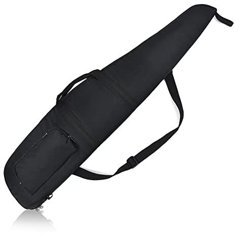 AUMTISC Gewehrtasche Airsoft Waffentasche Luftgewehr Tasche Gewehrkoffer Futteral Langwaffen FürPistole Und Gewehr,Die Jagd Schießen Polsterung Gun Bag 132/122/112 (Black, 112 Zentimeter)