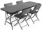 CHRISTOW Garden Tables and Chairs Rattan Effect Folding Patio Furniture (5 Piece Set) (6ft)
