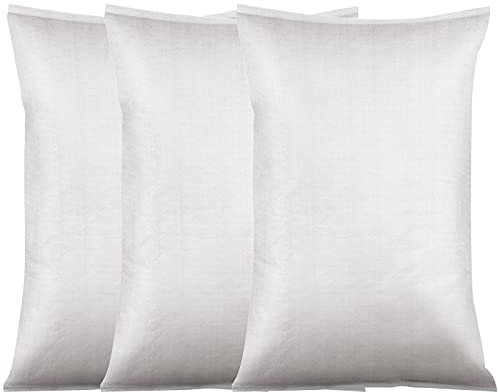 cinnamou Sandbags - Hochwasser Sandsäcke weiß Sandsack Sandbag Flood Water Sacks for Filling Sturdy Bags,Flood Protection,PP Flood Sandbags Filled (Sandsack Groß (Sandsack Groß (40x60cm), 3 Stück)